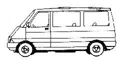 Микроавтобус (4K, ч/б рис)